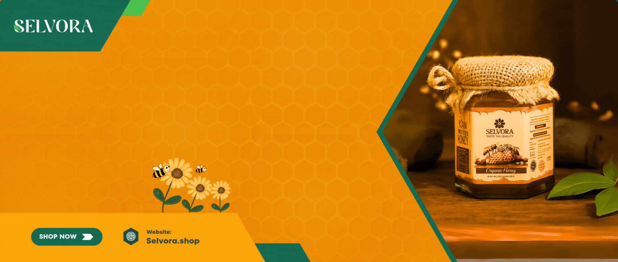 White Yellow Modern Raw Honey Sales Banner (1)